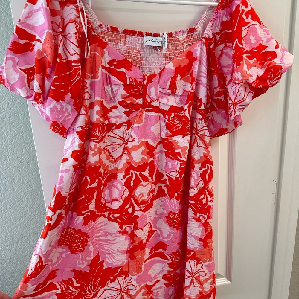 Petal & Pup Vibrant Pink and Red Dress
